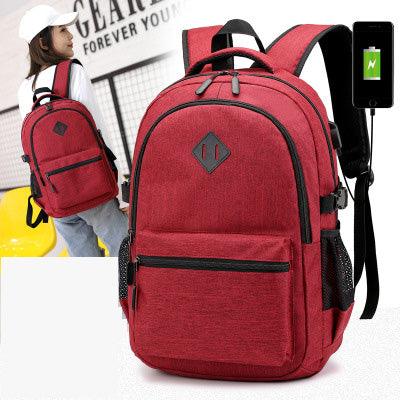 Oxford Cloth Backpack USB Charging Anti-theft Simple Casual Men's Laptop Bag