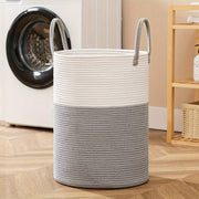 Large Woven Laundry Basket with Handles