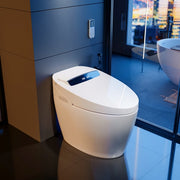 Modern Smart One-Piece 1.28 GPF Floor Mount Elongated Automatic Smart Bidet Toilet Seat