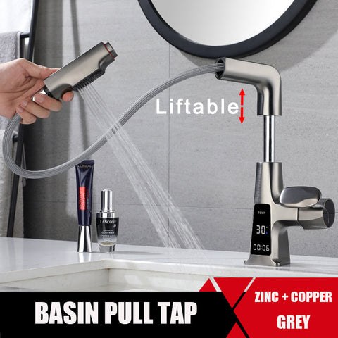 Basin Intelligent Digital Display With Pull Out Faucet