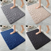 Memory Foam Bath Rug with Cobblestone Embossment