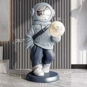 Astronaut Decoration - Resin - Blue - Black