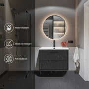 Bathilde 24" Wall Mounted Single Bathroom Vanity