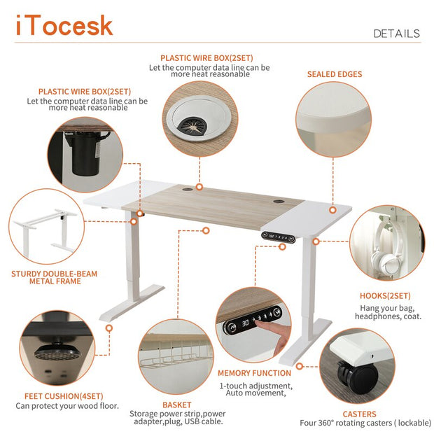 Fanchon Electric Height Adjustable Standing Desk