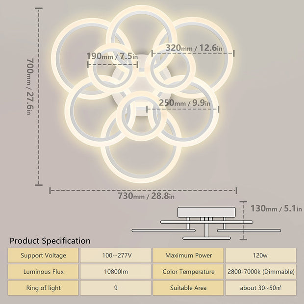 Tania Circle Ceiling Light