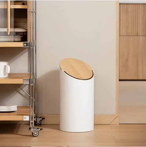 Modern Moheim Swing Bin with Walnut Lid