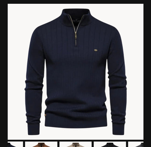Luxe Gebreide Zip-Up Trui