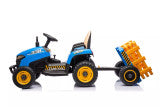 Kids 12v Elite Blue Sit on Battery Operated Tractor Tipper Trailer