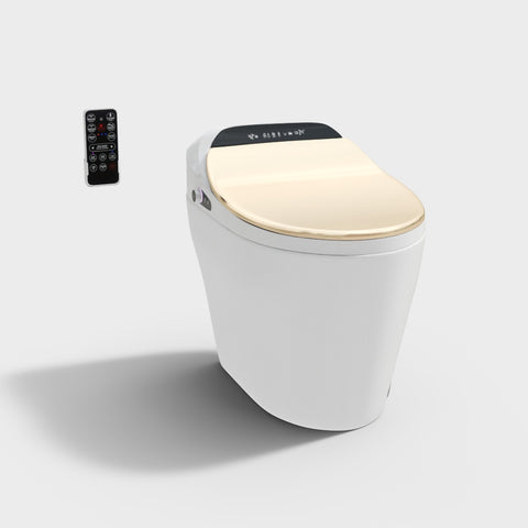 Modern Smart Toilet One-Piece 1.27 GPF Floor Mounted Elongated Toilet And Bidet Seat