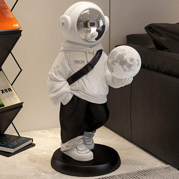 Astronaut Decoration - Resin - Blue - Black