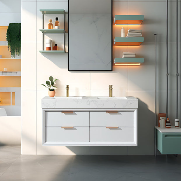 Lumino 48'' Bathroom Vanity with Engineered Stone Top