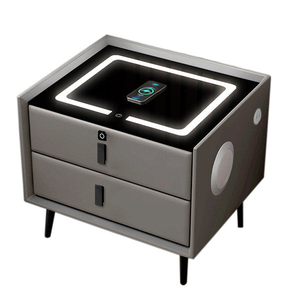 Digital Bedside Table - Wirless Charging - Bluetooth Speaker - LED Light - Fingerprint Lock