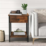 2-Tier Rustic Side Table