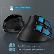 Vertical Ergonomic Soft Click Wireless Mouse