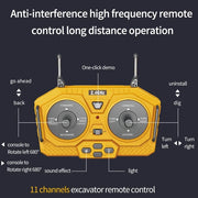 11 Kanalen Graafmachine 9 Kanalen Dump Truck 2.4G 1:20 Afstandsbediening Legering Plastic Simulatie Bouwvoertuig Model Speelgoed