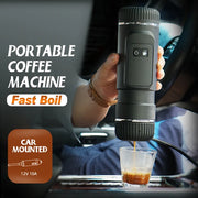 Houselin Portable Mini Espresso Machine, 12V/24V Car Coffee Maker with Self-Heating, Compatible For NS Pods & Ground Coffee