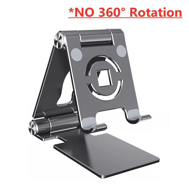 360 Tablet Desk Mobile Phone Holder Stand Adjustable Aluminum Desktop Lazy Bracket Foldable for iPhone iPad Laptop Samsung