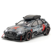 1/24 Audi RS6 Modified Vehicles Car Model Toys Alloy Diecast With Pull Back Light & Sound Model Cars Boys Gifts For Children