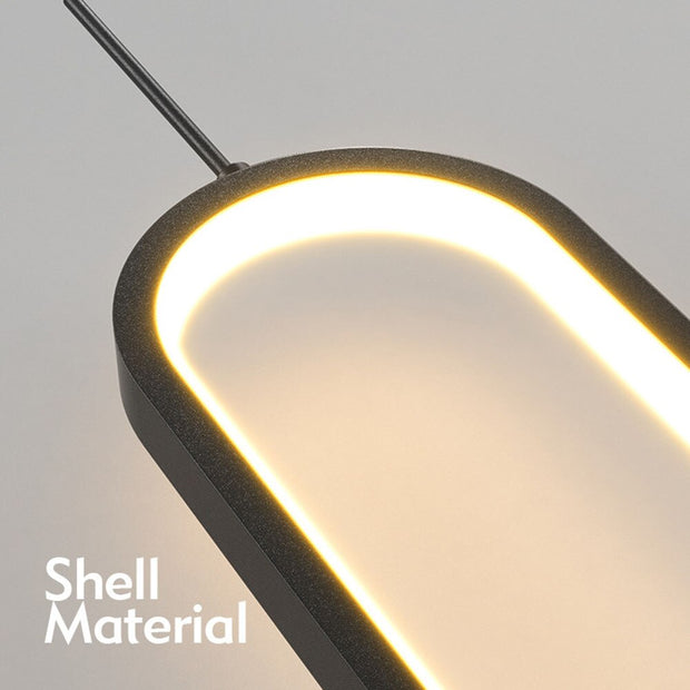 Sleek Oval LED Pendant Light