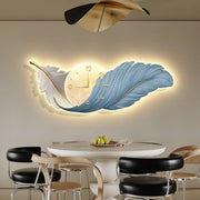 Feather Wall Clock Sconce