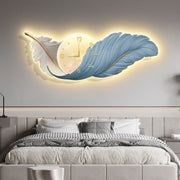 Feather Wall Clock Sconce