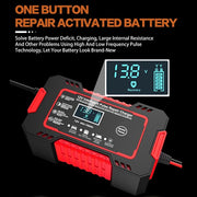 Auto Acculader 12V 6a Pulse Reparatie Lcd-Display Smart Fast Charge Agm Deep Cycle Gel Lood-Zuur Oplader Voor Auto Motorfiets