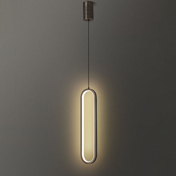 Sleek Oval LED Pendant Light