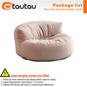 OTAUTAU Thick Soft Chenille Bean Bag Cover without Filler Washable Floor Corner Seat Beanbag Pouf Ottoman Chair Furniture SF011