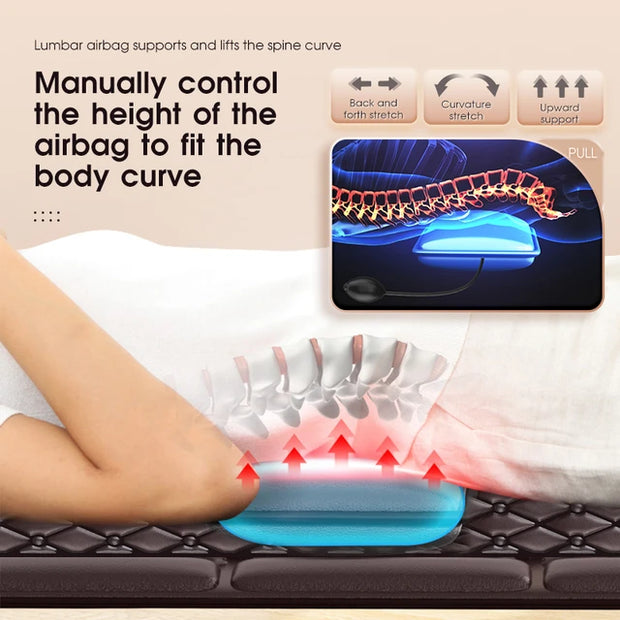 Cansonz Electric Airbag Mattress Massage Household Multifunctional Full Body Massage Cushion Relaxation Heating Massage Mattress