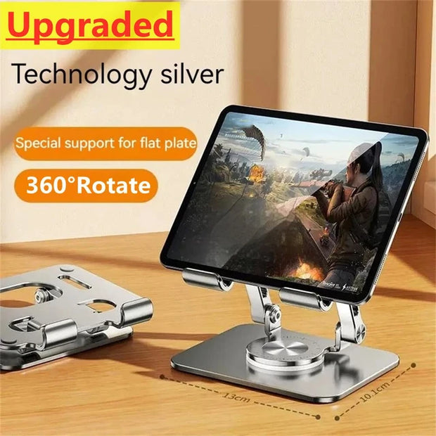 360 Tablet Desk Mobile Phone Holder Stand Adjustable Aluminum Desktop Lazy Bracket Foldable for iPhone iPad Laptop Samsung