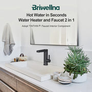 Briwellna Electric Water Heater Hot Water Faucet 2 in 1 Basin Tap Tankless Geyser 220V Instant Water Heater Faucet For Home