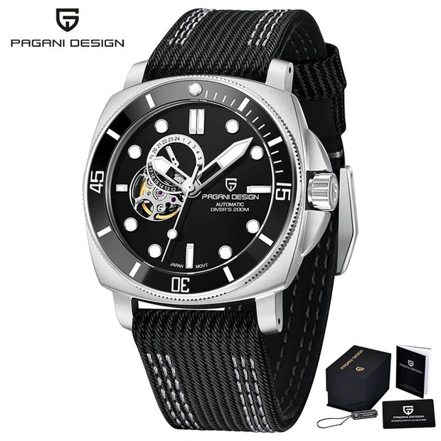 PAGANI DESIGN Brand Sports Men Mechanical Watch Fashion Sapphire 200M Waterproof Automatic Timecode Relogio Masculino 2024 New