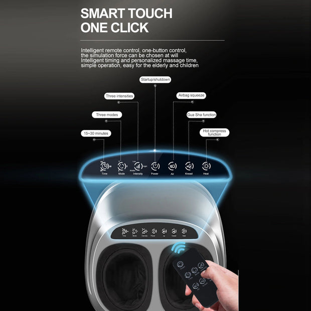 Comfortable Foot Massager for Massage and Relaxation with Handheld Controller 3 Intensities Helps Relax Leg