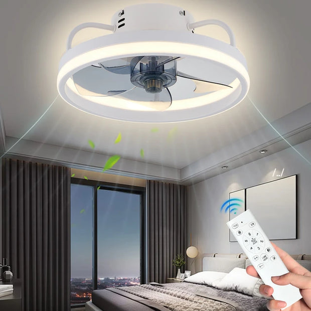 LED Ceiling Light Fan With Remot Control Lamp For Living Room Bedrooms Fans For Large House Decoration Home Lighting Fixtures