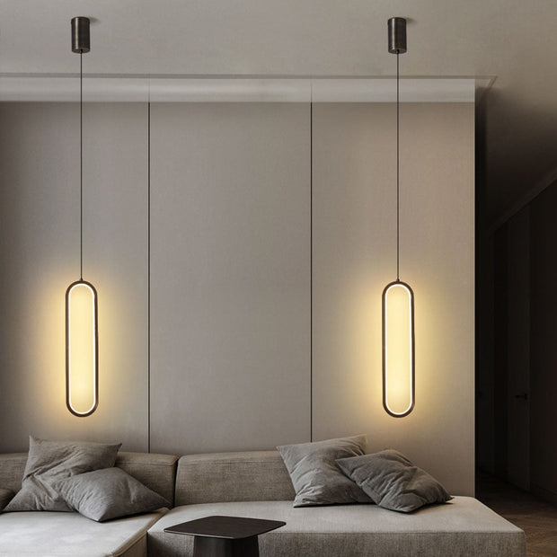 Sleek Oval LED Pendant Light