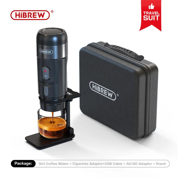 Hibrew Draagbare Koffiezetapparaat Voor Auto & Thuis, DC12V Expresso Koffiezetapparaat Fit Nexpresso Dolce Pod Capsule Koffie Poeder H4A