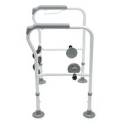 Adjustable Height Toilet Elderly Care Comfort Safety Rails