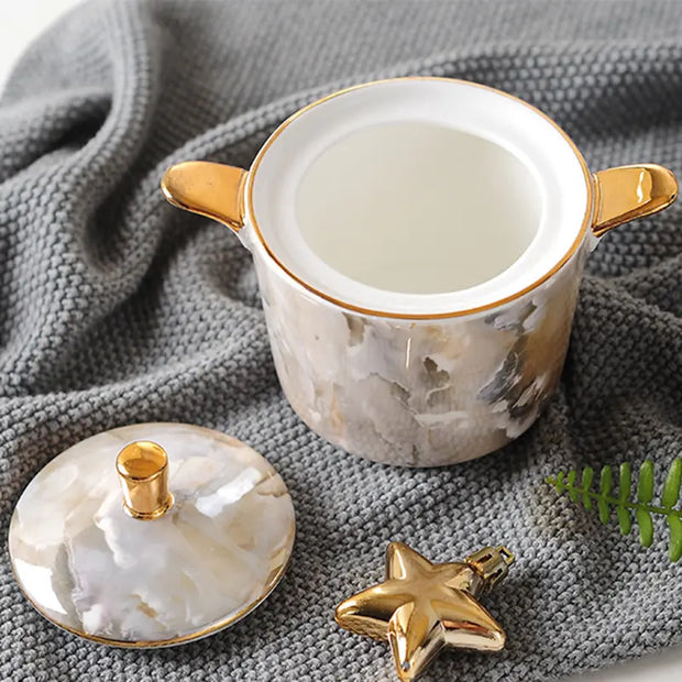 Luxurious Design Porcelain Opulant Tea-Pot Set / Lixra