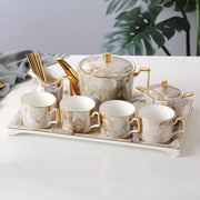 Luxurious Design Porcelain Opulant Tea-Pot Set / Lixra
