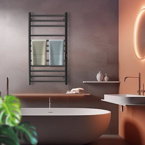 AH705 Wall Mount Heated Towel Electric Towel Warmer 12 Bars