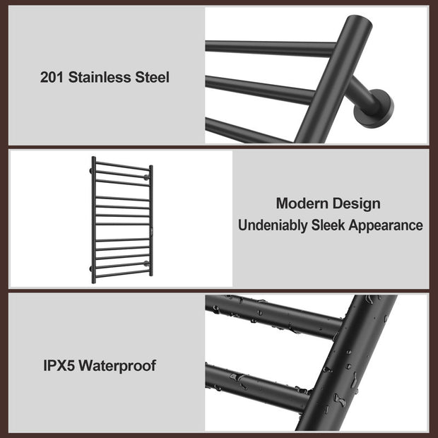 AH705 Wall Mount Heated Towel Electric Towel Warmer 12 Bars