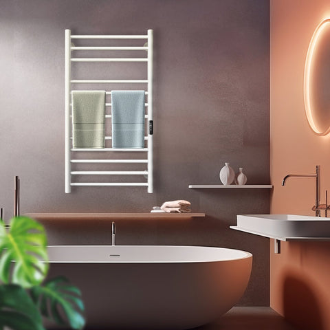 AH705 Wall Mount Heated Towel Electric Towel Warmer 12 Bars