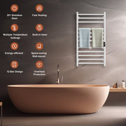 AH705 Wall Mount Heated Towel Electric Towel Warmer 12 Bars