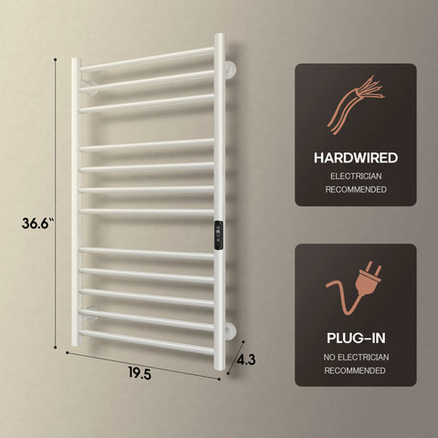 AH705 Wall Mount Heated Towel Electric Towel Warmer 12 Bars