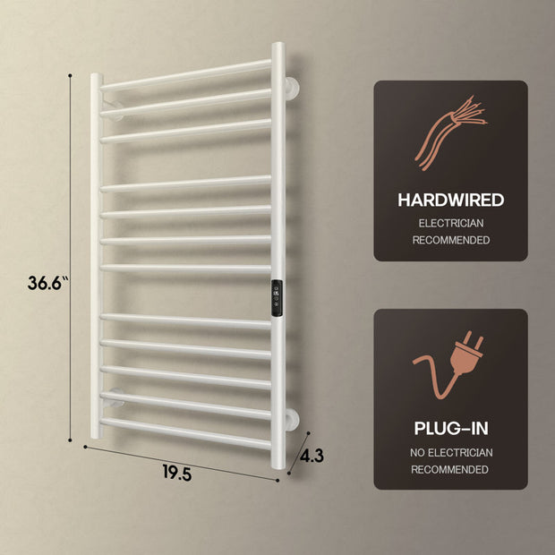 AH705 Wall Mount Heated Towel Electric Towel Warmer 12 Bars
