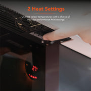 Warmlite Hingham Wall Mounted Fireplace with Two Heat Settings, Adjustable Flame Brightness, 2000W