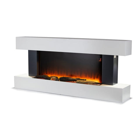 Warmlite Hingham Wall Mounted Fireplace with Two Heat Settings, Adjustable Flame Brightness, 2000W