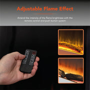 Warmlite Hingham Wall Mounted Fireplace with Two Heat Settings, Adjustable Flame Brightness, 2000W