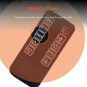 Warmlite Hingham Wall Mounted Fireplace with Two Heat Settings, Adjustable Flame Brightness, 2000W