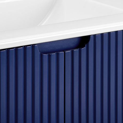 Yar Bathroom Storage,Floating Wall Mounted Bathroom Vanity with Porcelain Sink and Soft Close Doors
